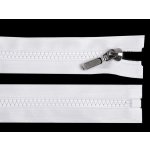 Kostěný zip No 5 délka 90 cm s ozdobným jezdcem - bílá – Zboží Mobilmania
