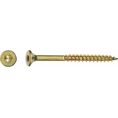 Uni vrut se zápustnou hlavou TX20 částečný závit žlutě pozink. 4x45 mm, 200 ks – Hledejceny.cz