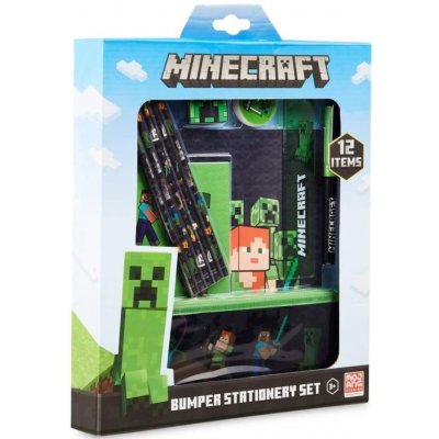 CurePink: Set 12 školních potřeb Minecraft: Characters 25 x 27 x 4 cm – Hledejceny.cz