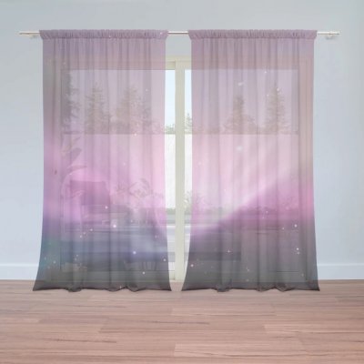 Sablio Záclony Fialová záře: 2ks 150x250cm – Hledejceny.cz