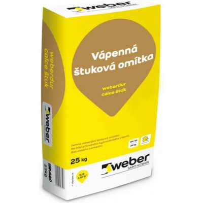 Weberdur calce štuk - vápenná štuková omítka pro ruční zpracování - 25 kg balení 25 kg 1 ks – Hledejceny.cz