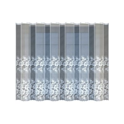 Dekorační žakárová záclona s řasící páskou HIPSUT 160 bílá 300x160 cm MyBestHome – Hledejceny.cz