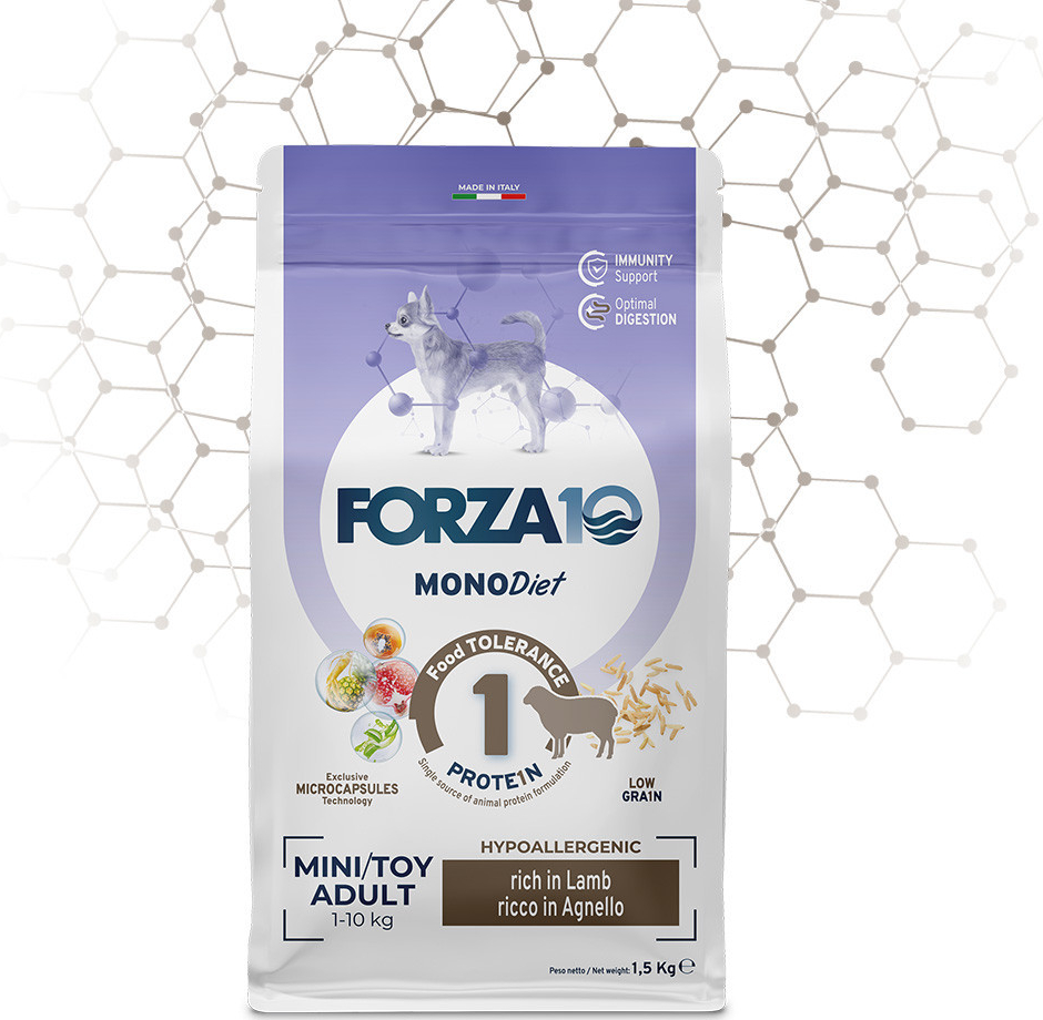 Forza10 Mini & Toy Diet Jehněčí s rýží 1,5 kg