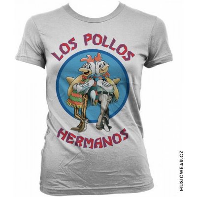 Breaking Bad tričko Los Pollos Hermanos White Girly dámské – Sleviste.cz