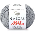 Gazzal Příze Baby cotton 3430 šedá – Zbozi.Blesk.cz