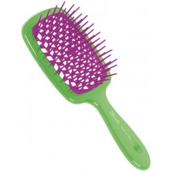 Jäneke kartáč Superbrush Bicolore plochý obdélník barevná ručka a trny Zelená sv./fuchsia