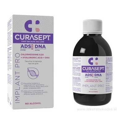 Curasept ADS DNA IMPLANT PRO s chlorhexidinem 0,20% + kyselina hyaluronová 200 ml – Zboží Dáma