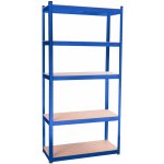 Aga Regál 180 x 90 x 40 cm 5 polic modrý – HobbyKompas.cz