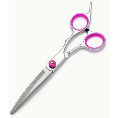 Dog Grooming Scissors Stainles Steel nerezová ocel 17 cm růžová, rovné nůžky – Sleviste.cz