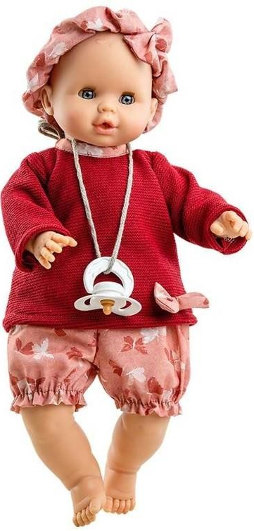 Paola Reina Realistické miminko holčička Sonia v pleteném svetříku