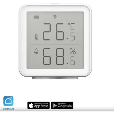 iQtech SmartLife TH01 Wi-Fi Senzor teploty a vlhkosti s displejem IQTA128 – HobbyKompas.cz