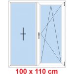 Soft Dvoukřídlé plastové okno 100x110 cm FIX+OS – HobbyKompas.cz