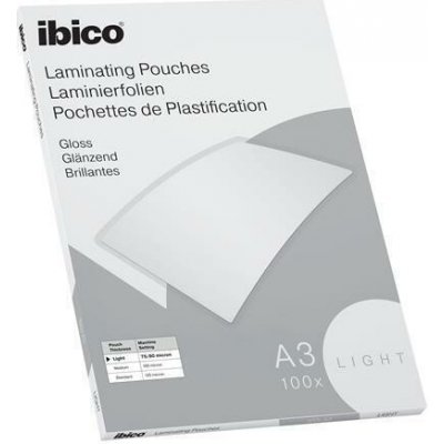 Laminovací fólie "Light", 80 mikronů, A3, lesklá, 100 ks, IBICO 627311 – Hledejceny.cz