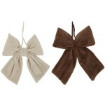 Chic Antique Sada 2ks textilní závěsné mašle Chic – béžová & mocca - 22*26/ 28*36 cm - Chic Antique – Hledejceny.cz