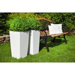 Lamela Květináč Finezja 250 x 250 mm ratan bílý – Hledejceny.cz