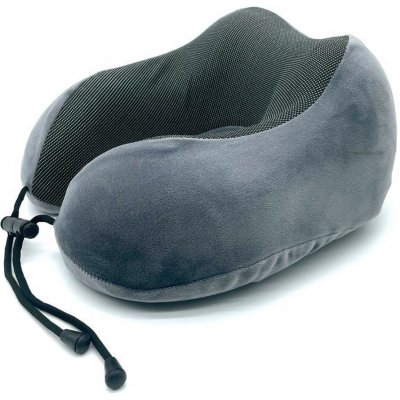 Taffware ZX0021 cestovní polštář za krk magnetický cestovní nákrčník z paměťové pěny šedá 28x26x14 – Zboží Dáma