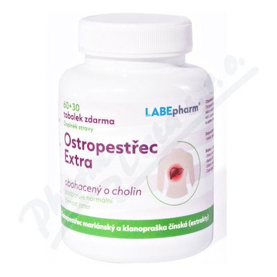 Labe Pharm Ostropestřec Extra s cholinem 60+30 tablet – Hledejceny.cz