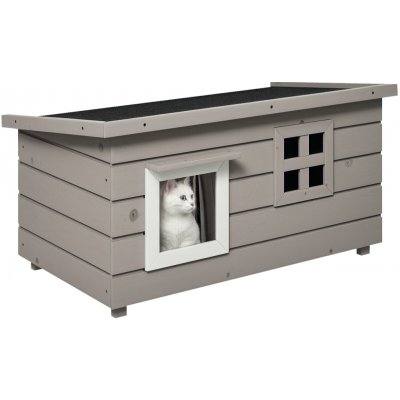 MM Handel PawHut Bouda s asfaltovou střechou šedá 87 x 52 x 44 cm – Sleviste.cz