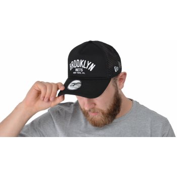 New Era Chainstitch Trucker Brooklyn Nets 9FORTY Black/White Snapback černá / bílá / černá