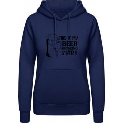 AWDis Hoodie mikina Toto je moje Pivní Tričko Oxfordská modrá