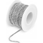 Štrasový prýmek / borta šíře 2,4 mm Varianta: 1 crystal stříbrná, Balení: 1 m – Zboží Mobilmania