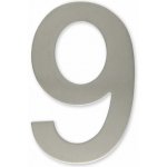 Čísla na dveře 100mm nerez samolepící Varianta: číslice 9 – Sleviste.cz