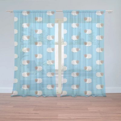 Sablio Záclony Ovečky: 2ks 150x250cm – Zboží Mobilmania