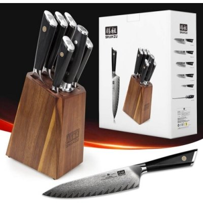 GOODA sada nožů 7 ks se stojanem damašková – Zboží Dáma