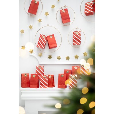 PartyDeco Adventní kalendář pytlíčky 8 x 18 x 6,5 cm – Zboží Mobilmania