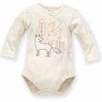 Body dlouhý rukáv s potiskem rozepínací Pinokio Secret Forest Ecru – Hledejceny.cz