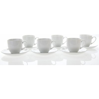 Thun 1794 Saphyr šálky a podšálky bílé porcelán 6 x 250 ml