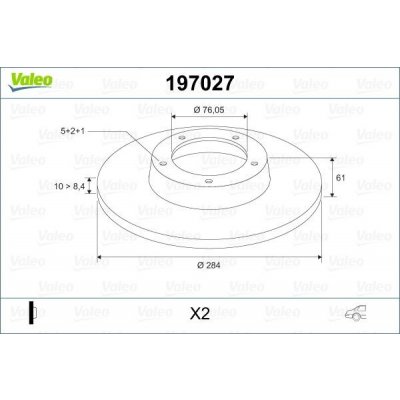 Brzdový kotouč VALEO 197027 – Hledejceny.cz