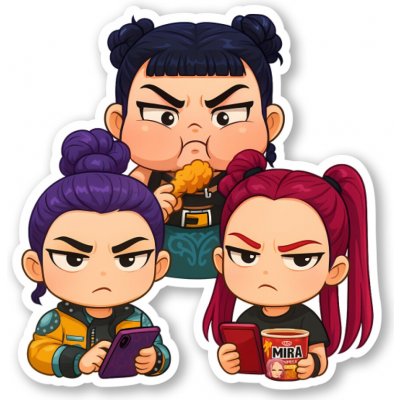 K-Pop Demon Hunters Samolepka Trio – Hledejceny.cz