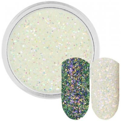 Rossart Bílé glitre s barevným leskem 0,4 mm 3 ml – Hledejceny.cz
