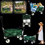 Garden Line ZELENÝ SKLADACÍ ZAHRADNÍ VOZÍK 116 x 54 x 90 cm *5168 – Hledejceny.cz