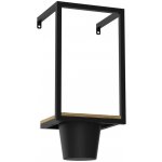 Luminex Nástěnný květináč 38 x 18 cm černá LU8091 – Zboží Mobilmania