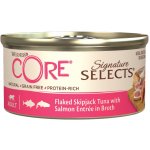 Wellness Core Cat Selects Flaked tuňák s lososem ve šťávě 79 g – Hledejceny.cz