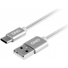 GND USBAC100MM08 USB / USB-C, opletený, 1m, titanium