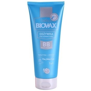 L'Biotica Biovax Keratin & Silk kondicionér s keratinem pro snadné rozčesání vlasů Paraben & SLS Free 200 ml