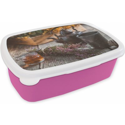 MuchoWow® Lunchbox Krabička na oběd 17x11 cm Čaj - Konvička - Bylinky Dětský box na oběd - Obědový balíček - Krabička na chléb - Sendvičový box – Zboží Mobilmania