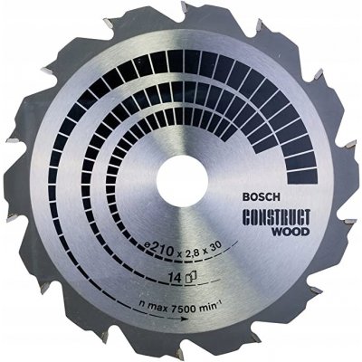 Bosch kotoučová pila na dřevo construt wood 210x2,8x30x14z – Zboží Dáma