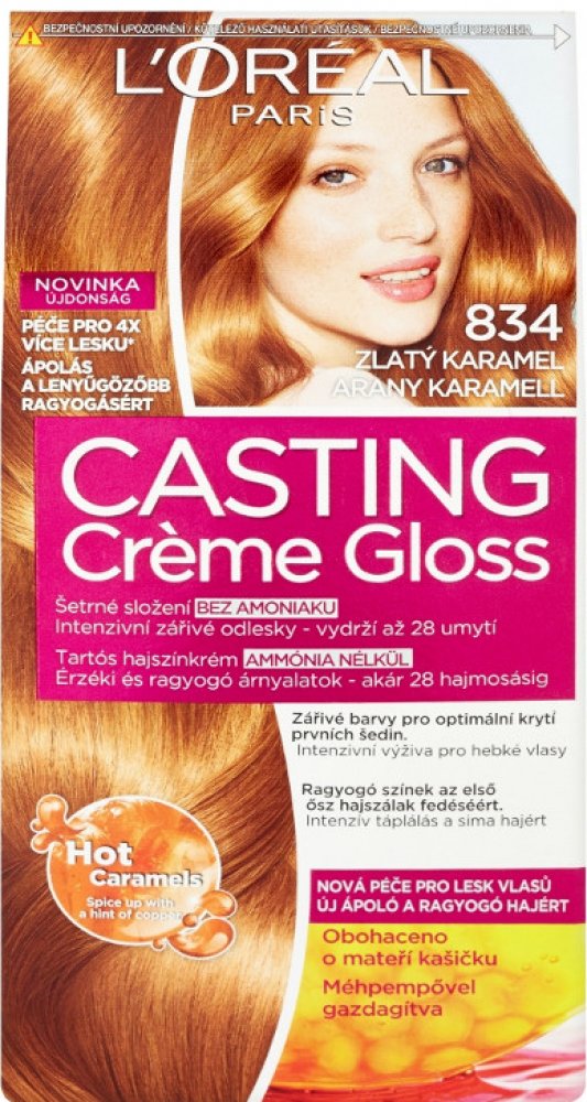 L'Oréal Casting Creme Gloss 834 měděná zlatá blond 48 ml | Srovnanicen.cz