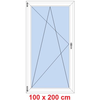 Soft Balkonové dveře otevíravé a sklopné Černá krupička/Černá krupička levé 100 x 200 cm – Hledejceny.cz