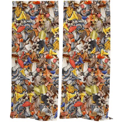 IMPAR Závěsy Houby houby houby (Rozměr : 140x250, Materiál: Interlock) – Hledejceny.cz