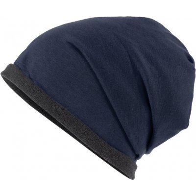Single beanie MB7131 tmavě modrá tmavě šedá – Hledejceny.cz