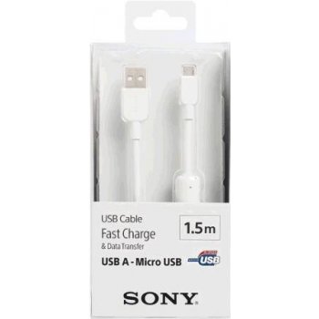 Sony CP-AB150W USB-A na Micro-USB 2.0, 150cm, bílý