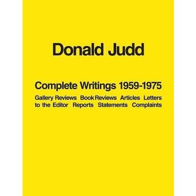 Donald Judd: Complete Writings 1959-1975 – Zboží Mobilmania