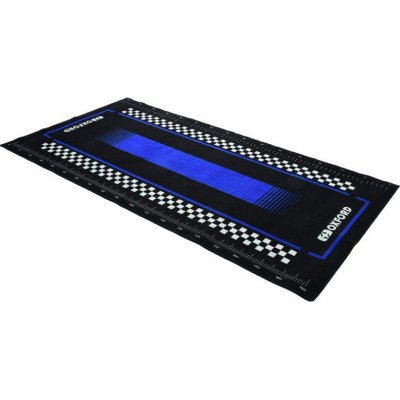 Textilní koberec pod motocykl PITLANE YAMA BLUE L, OXFORD (modrá/černá, rozměr 200 x 100 cm, splňující předpisy FIM) – Zbozi.Blesk.cz