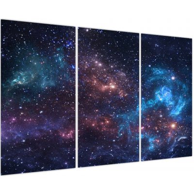 Obraz - Noční obloha, třídílný 120x80 cm – Hledejceny.cz