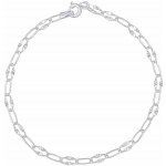 Silvego Zlatý náramek Paper Clip se Sunburst očky z bílého zlata 3,5 mm FNN1072BGW – Hledejceny.cz